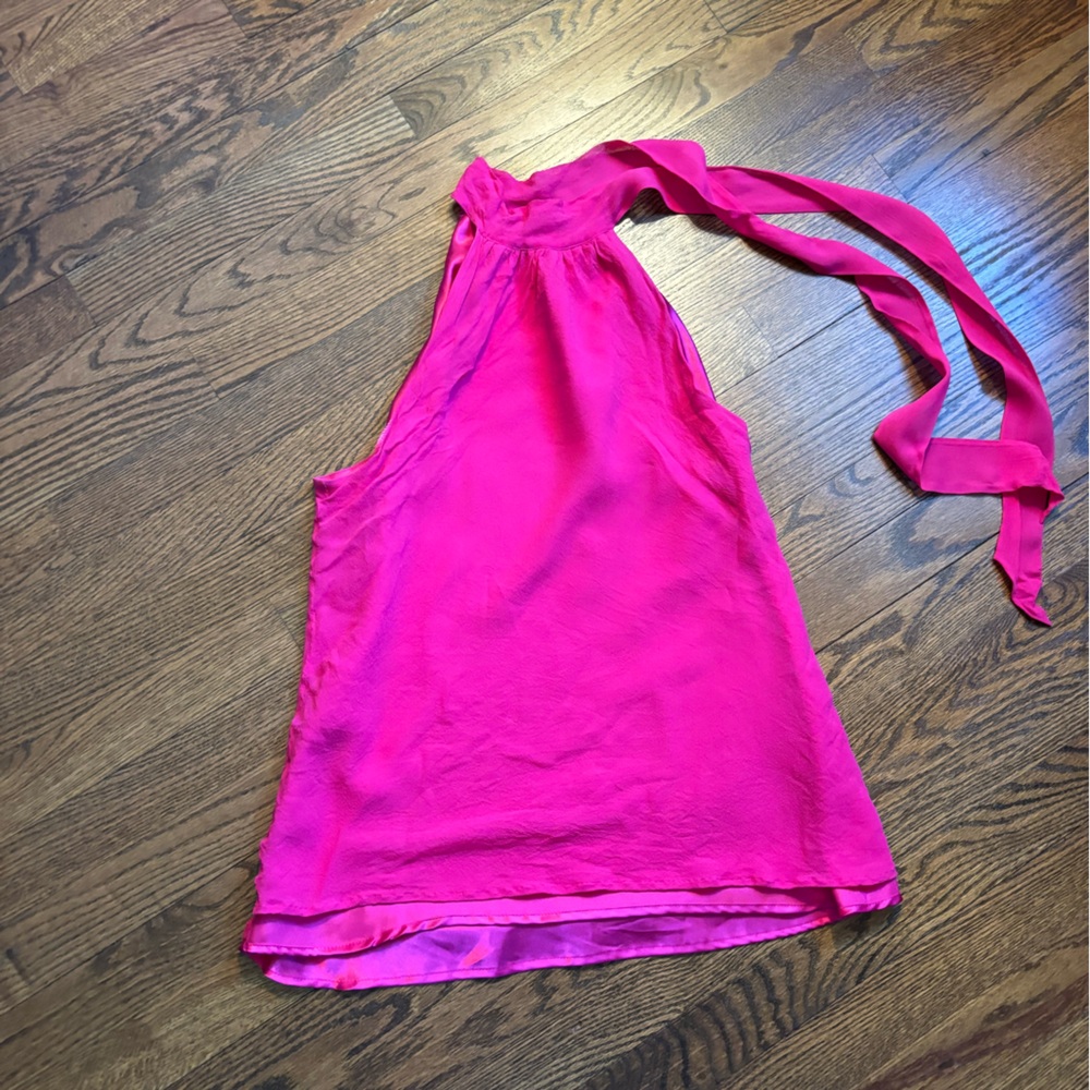 Express Fuchsia Halter Dress
